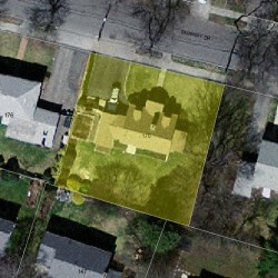 170 Fairway Dr, Newton MA  02465-1715 aerial view