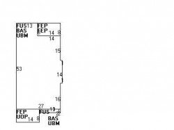 611 Washington St, Newton MA  02458-1424 floor plan