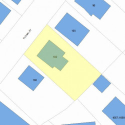 102 Floral St, Newton MA 02461-1523 plot plan