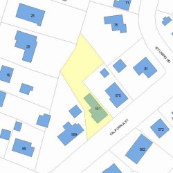 581 California St, Newton MA 02460-1244 plot plan