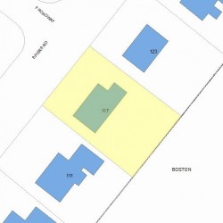 117 Spiers Rd, Newton MA  02459-3716 plot plan