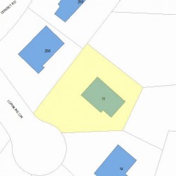 10 Lorraine Cir, Newton MA 02468-1466 plot plan
