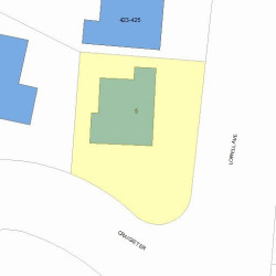 427 Lowell Ave, Newton MA  02460-2148 plot plan