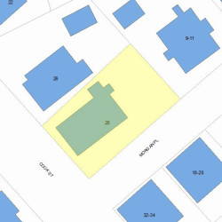28 Cook St, Newton MA  02458-1312 plot plan