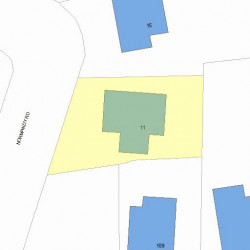 11 Normandy Rd, Newton MA  02466-2513 plot plan