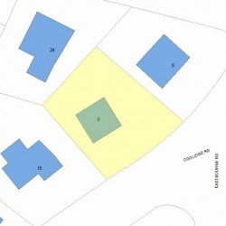 9 Coolidge Rd, Newton MA  02459-1201 plot plan