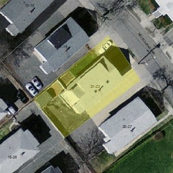 21 Melbourne Ave, Newton MA  02460-1221 aerial view