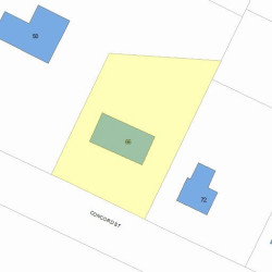 66 Concord St, Newton MA 02462-1004 plot plan