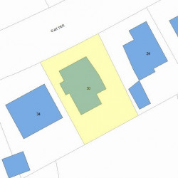 30 Oak Ter, Newton MA 02461-1409 plot plan