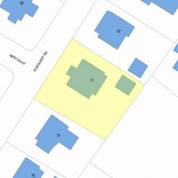 63 Elmhurst Rd, Newton MA 02458-2232 plot plan