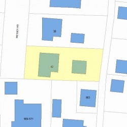 42 Wessex Rd, Newton MA  02459-1625 plot plan