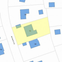 132 Beaumont Ave, Newton MA  02460-2330 plot plan