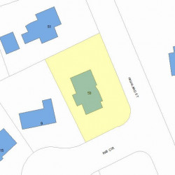 59 Highland St, Newton MA  02465-2403 plot plan