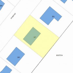 247 Spiers Rd, Newton MA  02459-3705 plot plan