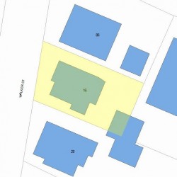16 Walker St, Newton MA 02460-1518 plot plan