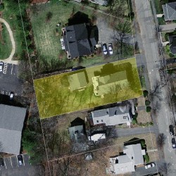 63 Bourne St, Newton MA  02466-1707 aerial view