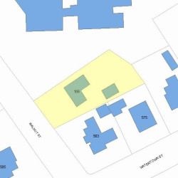 106 Walnut St, Newton MA 02460-1314 plot plan