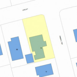 54 Otis St, Newton MA 02460-1823 plot plan