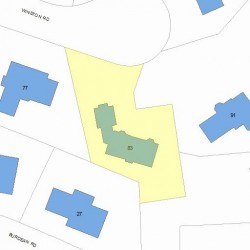 83 Winston Rd, Newton MA 02459-3014 plot plan
