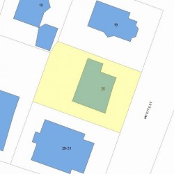 25 Fayette St, Newton MA 02458-1438 plot plan