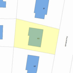 103 Beaumont Ave, Newton MA  02460-2315 plot plan