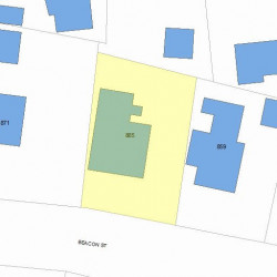 865 Beacon St, Newton MA 02459-1822 plot plan