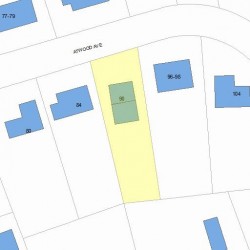90 Atwood Ave, Newton MA 02460-2202 plot plan
