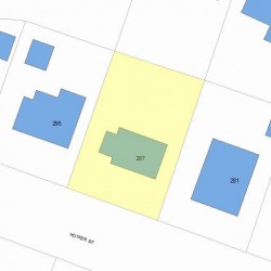 287 Homer St, Newton MA  02459-1410 plot plan