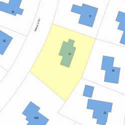 69 Arnold Rd, Newton MA 02459-3135 plot plan