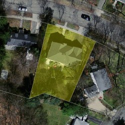 412 Waban Ave, Newton MA  02468-1352 aerial view