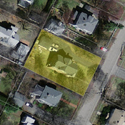 57 Evergreen Ave, Newton MA 02466-1702 aerial view