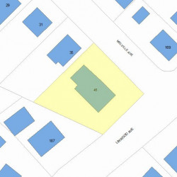 41 Melville Ave, Newton MA 02460-1223 plot plan