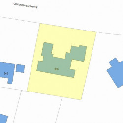 336 Commonwealth Ave, Newton MA  02459 plot plan