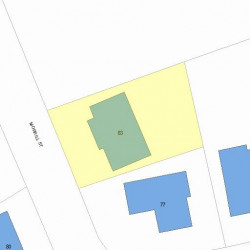 83 Morrill St, Newton MA  02465-1347 plot plan