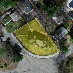 47 Agawam Rd, Newton MA  02468-1302 aerial view