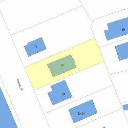 76 Chapel St, Newton MA  02458-1011 plot plan