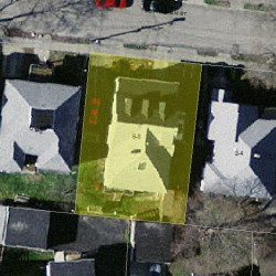 6 Nottingham St, Newton MA  02459-1613 aerial view