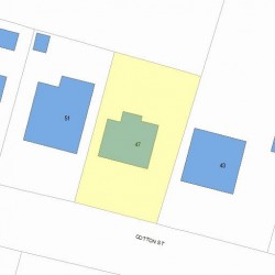 47 Cotton St, Newton MA 02458-2619 plot plan