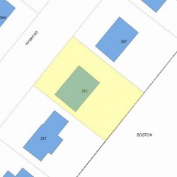 243 Spiers Rd, Newton MA 02459-3705 plot plan