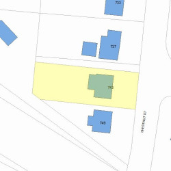 743 Chestnut St, Newton MA 02468-2020 plot plan