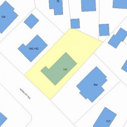 146 Langley Rd, Newton MA  02459-2056 plot plan