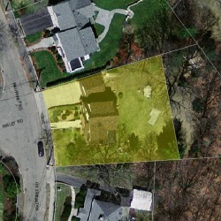38 Wauwinet Rd, Newton MA  02465-2957 aerial view