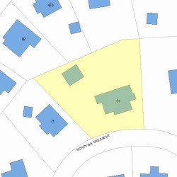 61 Montvale Rd, Newton MA 02459-1361 plot plan