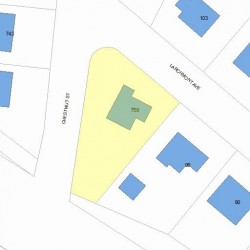 750 Chestnut St, Newton MA 02468-2017 plot plan