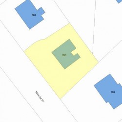 696 Dedham St, Newton MA 02459-2937 plot plan