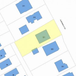 321 Albemarle Rd, Newton MA 02460-1358 plot plan