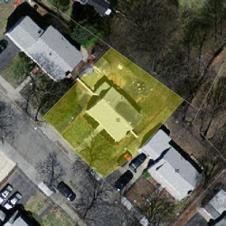 10 Rose Dr, Newton MA  02465-1542 aerial view