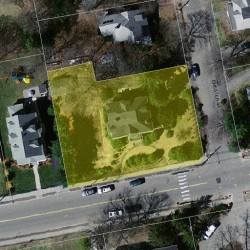 87 Lincoln St, Newton MA 02461-1541 aerial view