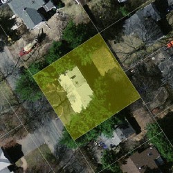 36 Bernard St, Newton MA  02461-1904 aerial view