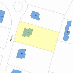 42 Hyde Ave, Newton MA 02458-2311 plot plan